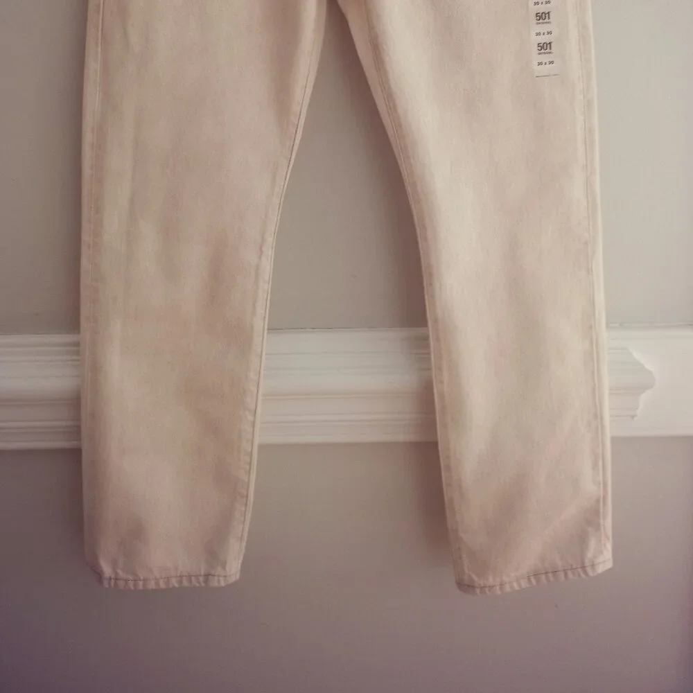 'Levi's' 501 Natural Jean Size 30 X 30 NWT Button - Picture 9 of 13